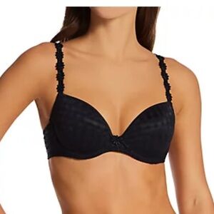 Marie Jo black bra, 34D, cross ackee, halter